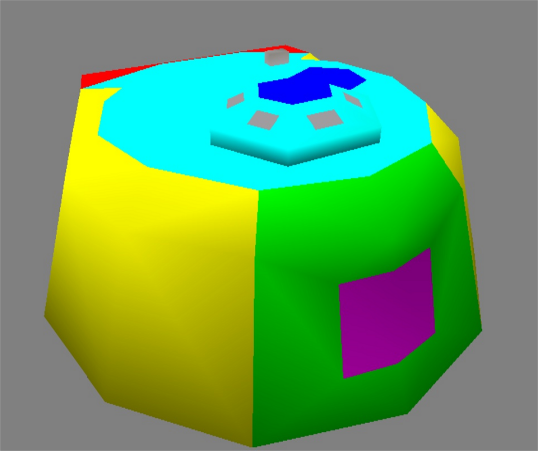 Back of Löwe turret hit box model