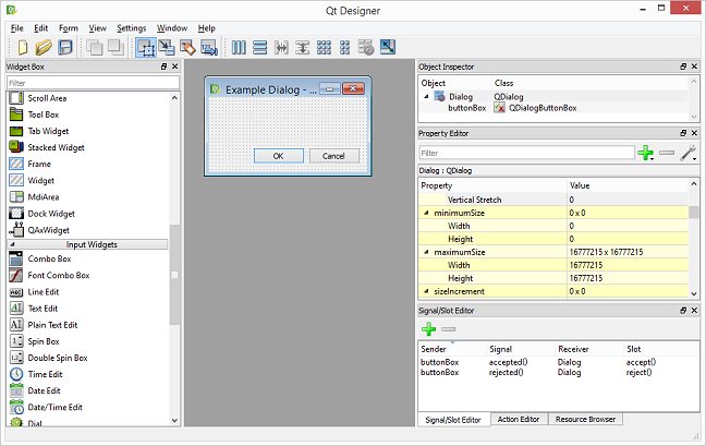 Qt Designer Screenshot