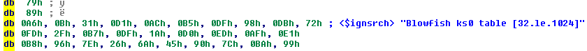 IDA Signsrch commenting example